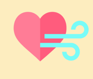 heart with wind icon